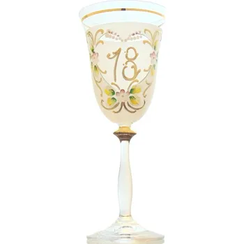 Sklenice Výroční sklenička Angela 18 let, 250ml bílá