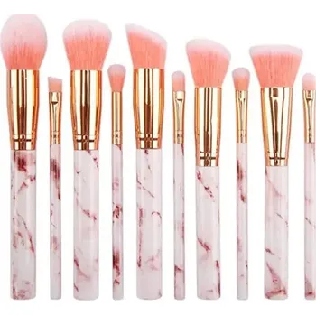 Kosmetický štětec Sada štětců na líčení | kosmetické štětce na make up -10 ks - Růžová