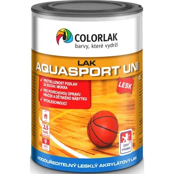 Lak na dřevo Colorlak AQUASPORT UNI V1422 Barva: bezbarvý lesklý C0000, Balení: 2,5 l