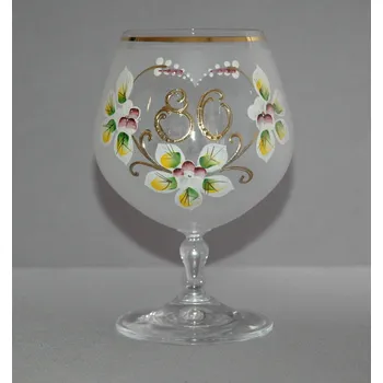 Sklenice Výroční sklenička Carmen 80 let bílá