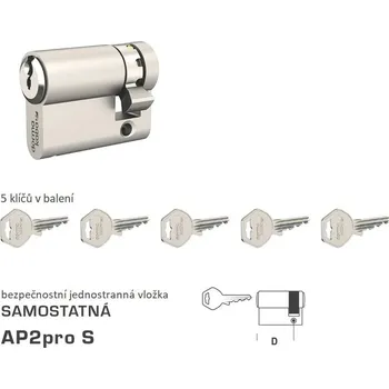 Dveřní kování DK - EAP2pro S jednostranná 40 mm NP - Nikl perla