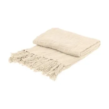 Bytový textil Přehoz bílý s třásněmi 130x170 cm