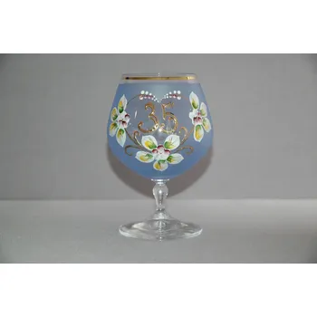 Sklenice Jubilejní sklenice na koňak Carmen 35let modrá