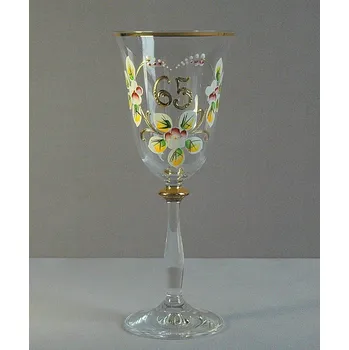 Sklenice Jubilejní sklenice na víno Angela 65 let (250ml čirá)