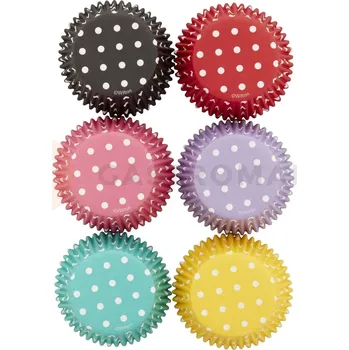 Kuchyňská sůl Košíčky na cupcake puntíky, průměr 5 cm, 300 ks různé barvy | WILTON, 05-0-0036