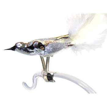 Vánoční ozdoba Vánoční ozdoba, ptáčci na skřipci 171, stříbrný