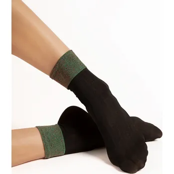 Dámské punčochy Fiore Gilt 40 den G1162 Ponožky black-černé uni (vzorované ponožky)