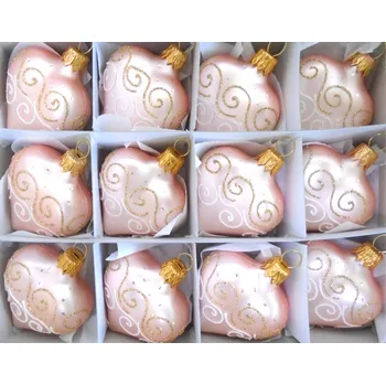 Vánoční ozdoba Vánoční ozdoba srdce 845 12ks