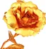 Umělá květina LRS Pozlacená růže v dárkovém balení