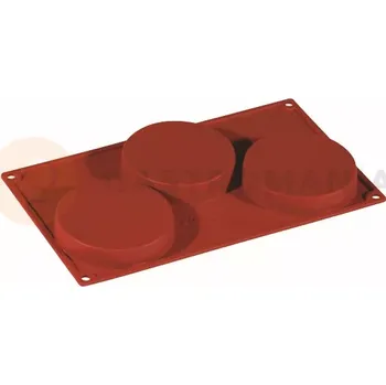 Kuchyňská sůl Silikonová forma Formaflex na monoporce - 300x175 mm, 3 ks x 103x20 mm, 160 ml - FR023 | PAVONI, Disco per Biscuit