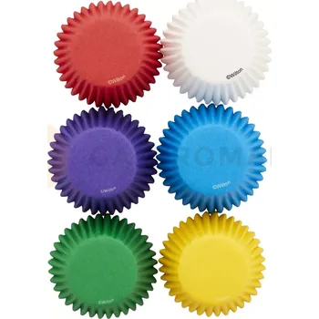 Kuchyňská sůl Košíčky na mini cupcake nebo pralinky, průměr 3,1 cm, 150 ks, mix duhových barev | WILTON, 05-0-0038