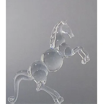 Skleněný kůň z čirého skla