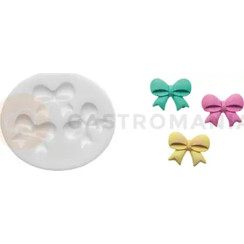 Výroba svíčky Forma na cukrovou hmotu SLK 340 - 3 mašle, 18x13 mm | SILIKOMART, Sugarflex Medium Bows