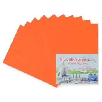 Set školních potřeb Filc A4 samoprzylepny pomarańczowy 20x30cm 10szt