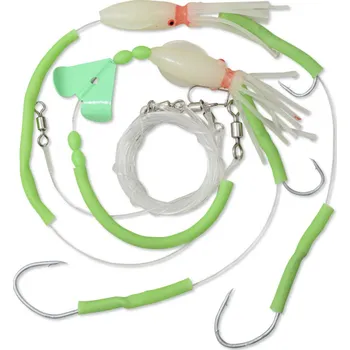 Rybářský háček RHINO TUSK/LING RIG SVÍTÍCÍ vel. # 8/0, 55 kg, 1,00 mm, 1,15 m, 1KS