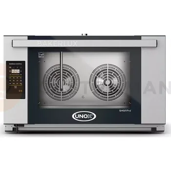 Pec na pizzu Konvekční pec s odtokem a ručním otevíráním 4x 600x400 mm, 6,9 kW/400V | UNOX, BAKERLUX SHOP.Pro GO