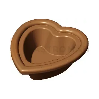 Čokoládová tyčinka Vložka - forma pro zařízení COOKMATIC a COOKMATIC SPECIAL pro 30 kusů o rozměrech 45x45x18 mm, srdce | PAVONI, PIASTRA1