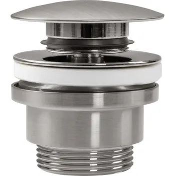 Univerzální umyvadlová výpusť REA Click-clack - broušený nikl INOX