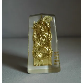 Váza Skleněná plaketa Orloj 11x6x3cm