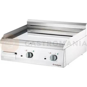 Barová židle Elektrická grilovací deska, chromovaná, hladká, 8,1 kW, 800x700x250 mm | STALGAST, 9737100
