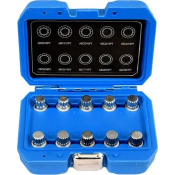 Autodílna MAGNUS Sada nástrčných hlavic na demontáž bezpečnostních šroubů kol 10 ks VW ŠKODA AUDI
