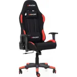 MERCURY Herní židle MRacer látková, černo-červená