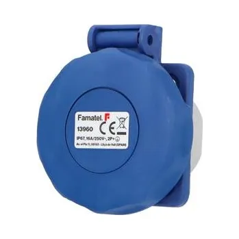 Elektrická zásuvka Famatel Zásuvka vestavná 13960 IP67 SCHUKO 250V/16A (s postranními ochrannými kontakty)