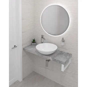 Deska pod umyvadlo Sapho AVICE deska 80x36cm, cement, AV0867