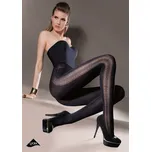 Vzorované punčocháče INGA 60den, černé, vel.M (CODE 352)