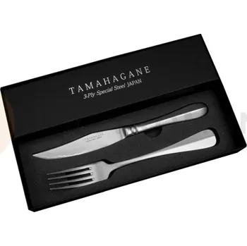 Kuchyňský nůž Sada čtyř steakových nožů a vidliček | TAMAHAGANE, SS-005