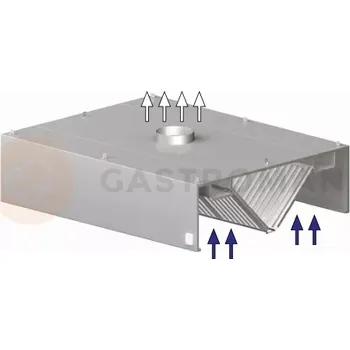 Digestoř Závěsná skříňová digestoř 3300x2200x450 mm | STALGAST, 9820922330