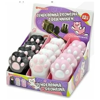 Vodová barva Temperówka podwójna Kocia Łapka (12szt) PENMATE
