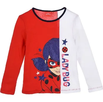 Dívčí tričko Ladybug bílo-červené dívčí tričko Velikost: 104