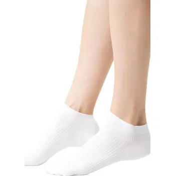 Pánské ponožky DÁMSKÉ PRUHOVANÉ PONOŽKY 137 bílá 35-37