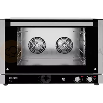 Konvekční pečící trouba se zvlhčováním komory, elektrická 4x GN1/1/ 600x400 mm, manuální ovládání, 820x805x555 mm | STALGAST, ShopCook