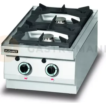 Plynová kartuše Plynový sporák 2 hořáky, 12 kW, 400x650x270 mm | LOZAMET, LGH200.3