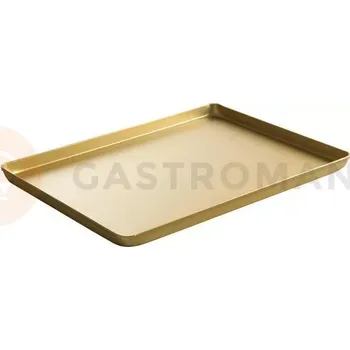 Cukrářský tác k vystavení produktů 30x20x2 cm, zlatá | HENDI, 808559