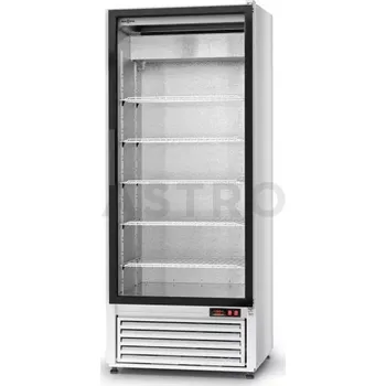 Lednice Chladící skříň jednostranně prosklenná s křídlovými dveřmi, dolní agregát, 3 kl., nerezový vnitřek, 625x720x2000 mm | RAPA, SCh - S 625