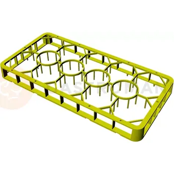 Stavební rádio Nástavec plastový na sklenice 14 pozic 500x250 mm, žlutý | REDFOX, C-1413