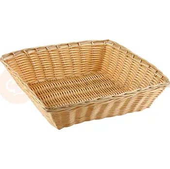 Obdélníkový košík - polyrattan 240x240x60 mm | APS, Basic