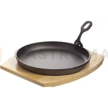 Servírovací stolek Pánev s odnímatelnou rukojetí na dřevěném podstavci | LAVA, HE912