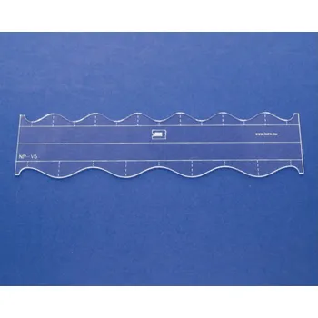 Příslušenství k šicímu stroji Quiltovací pravítko tvar vlnky 3 inch NP-V5