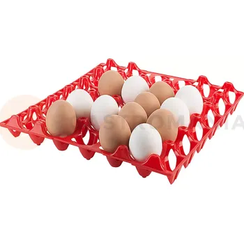 Nádoba na led Tác na vajíčka z polyethylenu, 300x300x50 mm, červená | CONTACTO, 8034/031