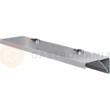 Digestoř Přístěnná gastronomická digestoř z nerezové oceli, odsávací, šikmá 3900x1100x450 mm | ASBER, WEHO-3911/2