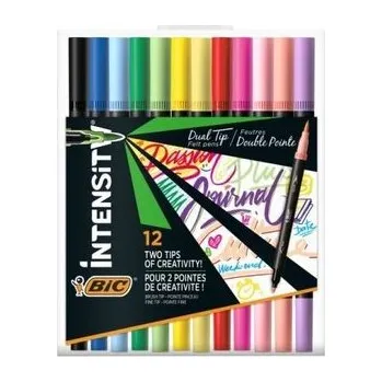 Set školních potřeb Pisak dwustronny Intensity Dual Tip 12 kolorów BIC