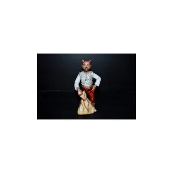 Royal Dux Bohemia Porcelánová soška Čert Lucifer, dekorace saxe