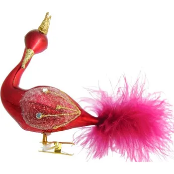 Vánoční ozdoba Vánoční ozdoba Labuť 1415 bordó