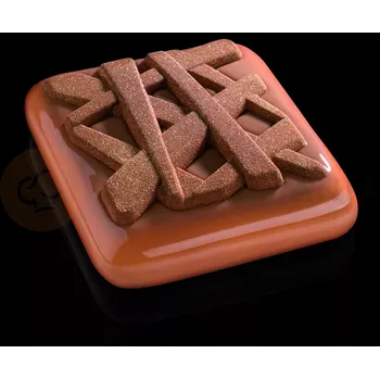 Kuchyňská sůl Silikonová forma na 3D dezert - 300x175 mm, 2 ks, 135x135x10 mm, 88 ml - TOP13S | PAVONI, Shanghai