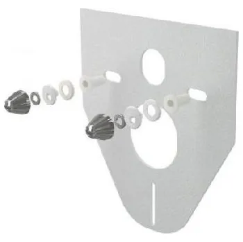 WC sada Alcadrain Předstěnové instalace - Izolační deska pro závěsné WC a bidet s příslušenstvím, plast/chrom M910CR