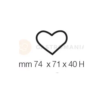 Výrobník cukrové vaty Sada: tác + 35 formiček na monoporce - 600x400 mm, 75 gr, srdce, 74x71x40 mm | PAVONI, TCS